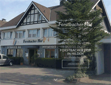 Tablet Screenshot of forstbacher-hof.de